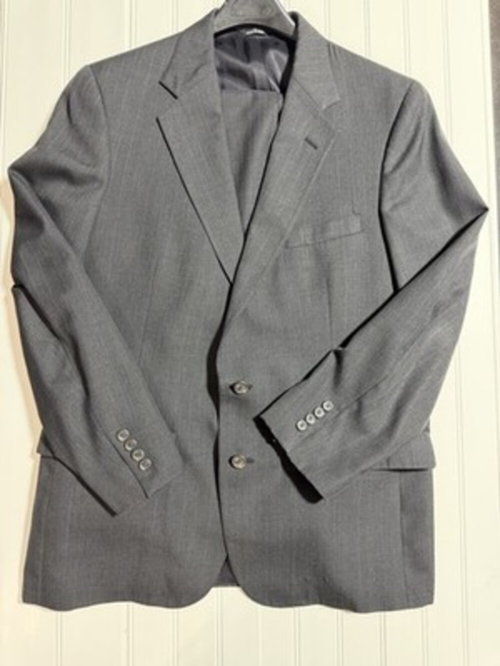 Polo University Club Ralph Lauren Suit 40R Gray Pinstripe USA 36x28